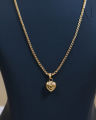 Heart Charm – Unisex Box Chain with Pendant ❤️