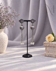 Premium Oxidised Long Drop Earrings