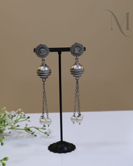 Premium Oxidised Long Drop Earrings