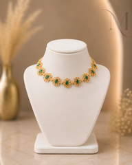 Vasundhara Premium Green Stone Necklace
