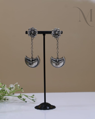 Premium Oxidised Floral Drop Earrings