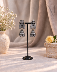 Premium Oxidised Silver Replica Jumka
