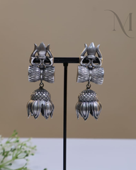 Premium Oxidised Silver Replica Jumka