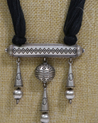 Premium Silver Replica Black Thread Haram Set