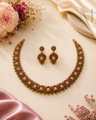 Pavizha Surya Antique Necklace Set