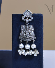 Premium Silver Replica Lakshmi Haram Set