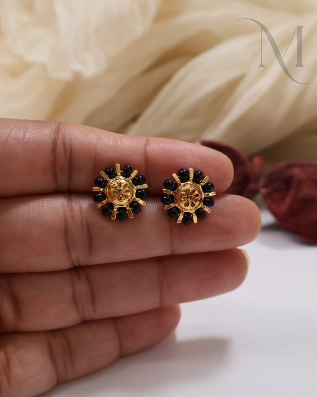 Muthu Mani Stud Earrings