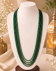 Micro-Faceted Crystal Mala - Green