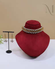 Premium Silver Gold Beads Choker