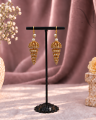 White Stone Drop Earrings – Small Size