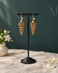 White Stone Drop Earrings – Small Size