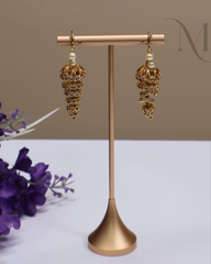White Stone Drop Earrings – Small Size