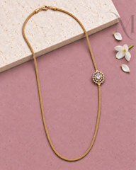 White Stone Mugappu Chain