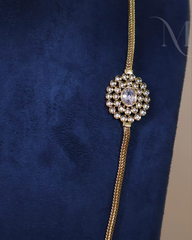 White Stone Mugappu Chain