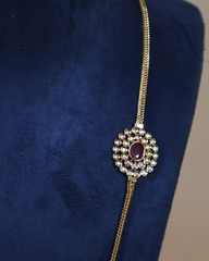 Red Stone Mugappu Chain