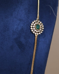 Green Stone Mugappu Chain