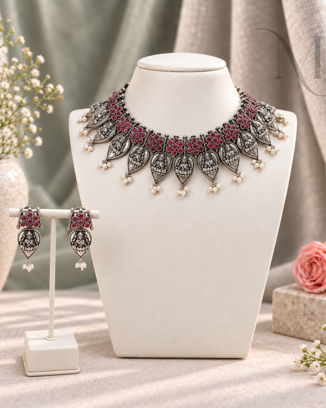 Gulabi Oxidised Necklace Set