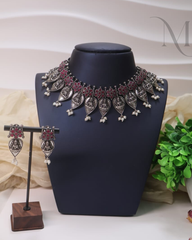 Gulabi Oxidised Necklace Set