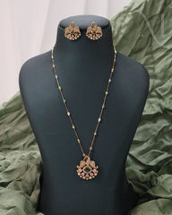 Peacock Design Pendant Set