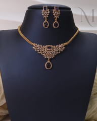 Ratnaprabha Necklace Set – dark violet