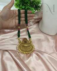 Green Crystal Beads Peacock Necklace Set