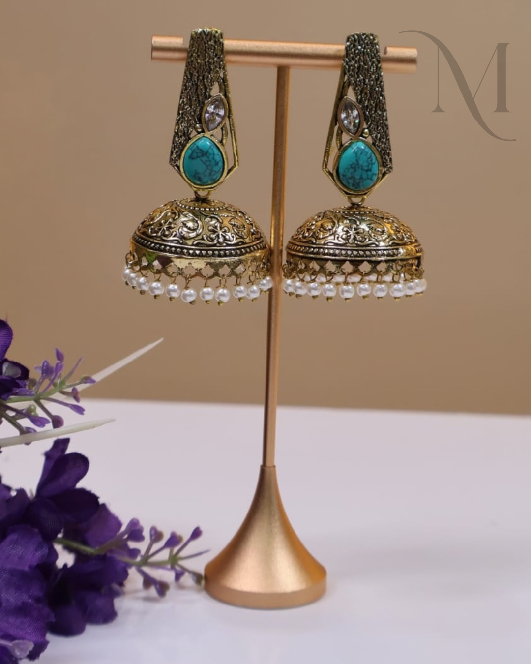 Kalyani Oxidised Jhumkas