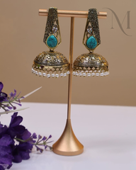 Kalyani Oxidised Jhumkas