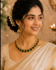 Vaidehi Palakka Necklace - Premium