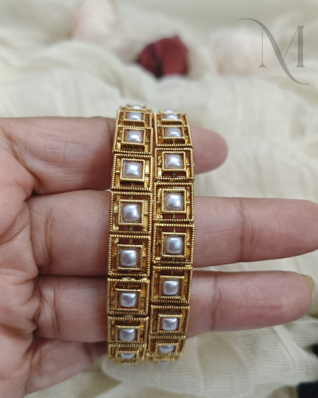 Aura Pearl Bangles