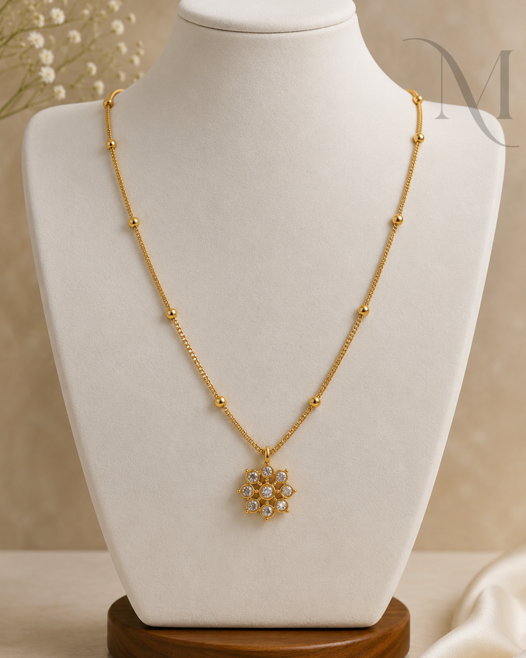 Pushparatna Diamond Replica Pendant Chain
