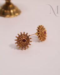 Bharani Non-Idol antique Ruby Stud