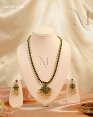 Royal Stone-Studded Pendant Necklace Set