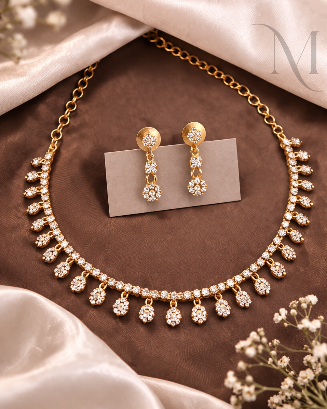 Diamond Replica Necklace Set