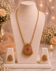 Non Idol Pendant Necklace – Ruby & Green Variants