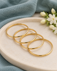 Gold Microplated Plain Bangles