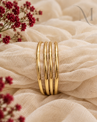 Gold Microplated Plain Bangles