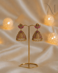 Ruby Lakshmi Jhumka Earrings