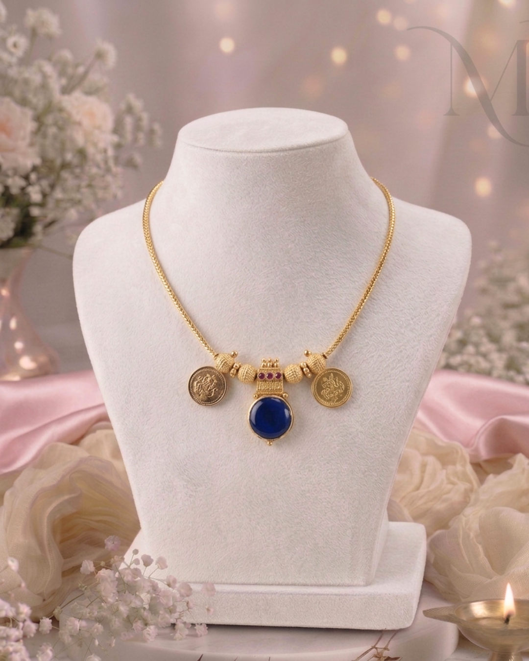 Round Palakka Pendant Necklace