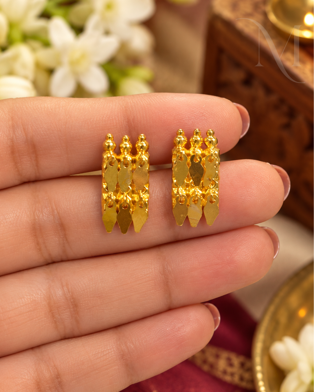 Two Layer Elakkathali studs