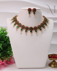 Padmapriya Floral Necklace Set