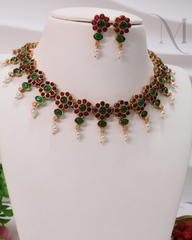 Padmapriya Floral Necklace Set