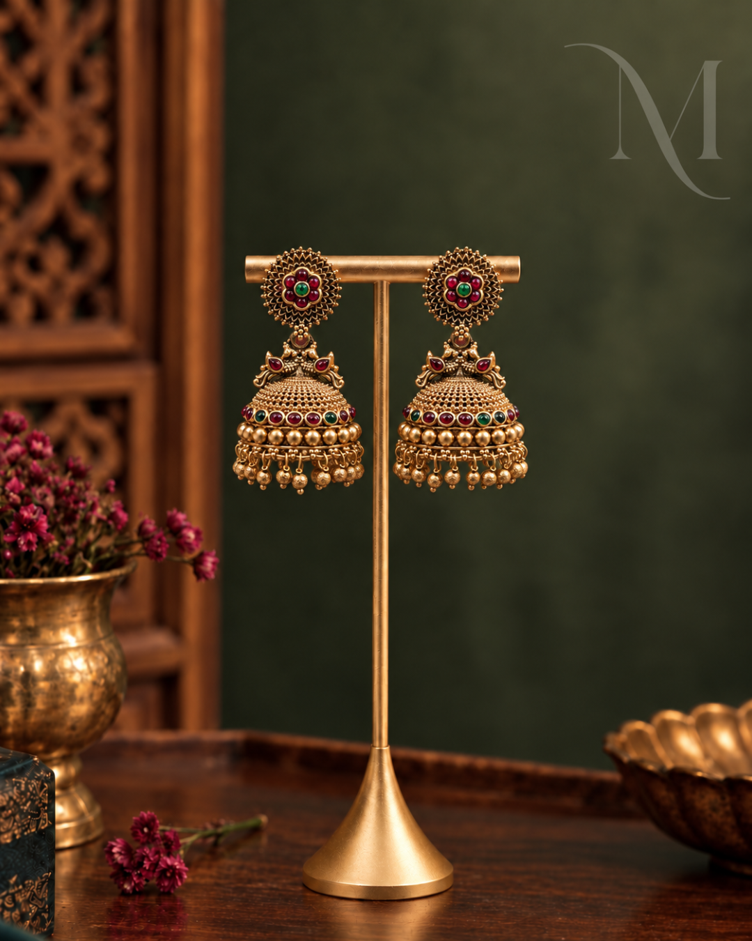 Non-Idol Antique Jhumka