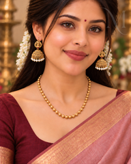 Lakshmi White Pearl Jhumka