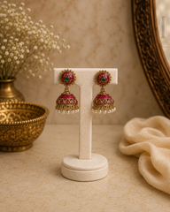Rangini Meenakari Enamel Jhumka