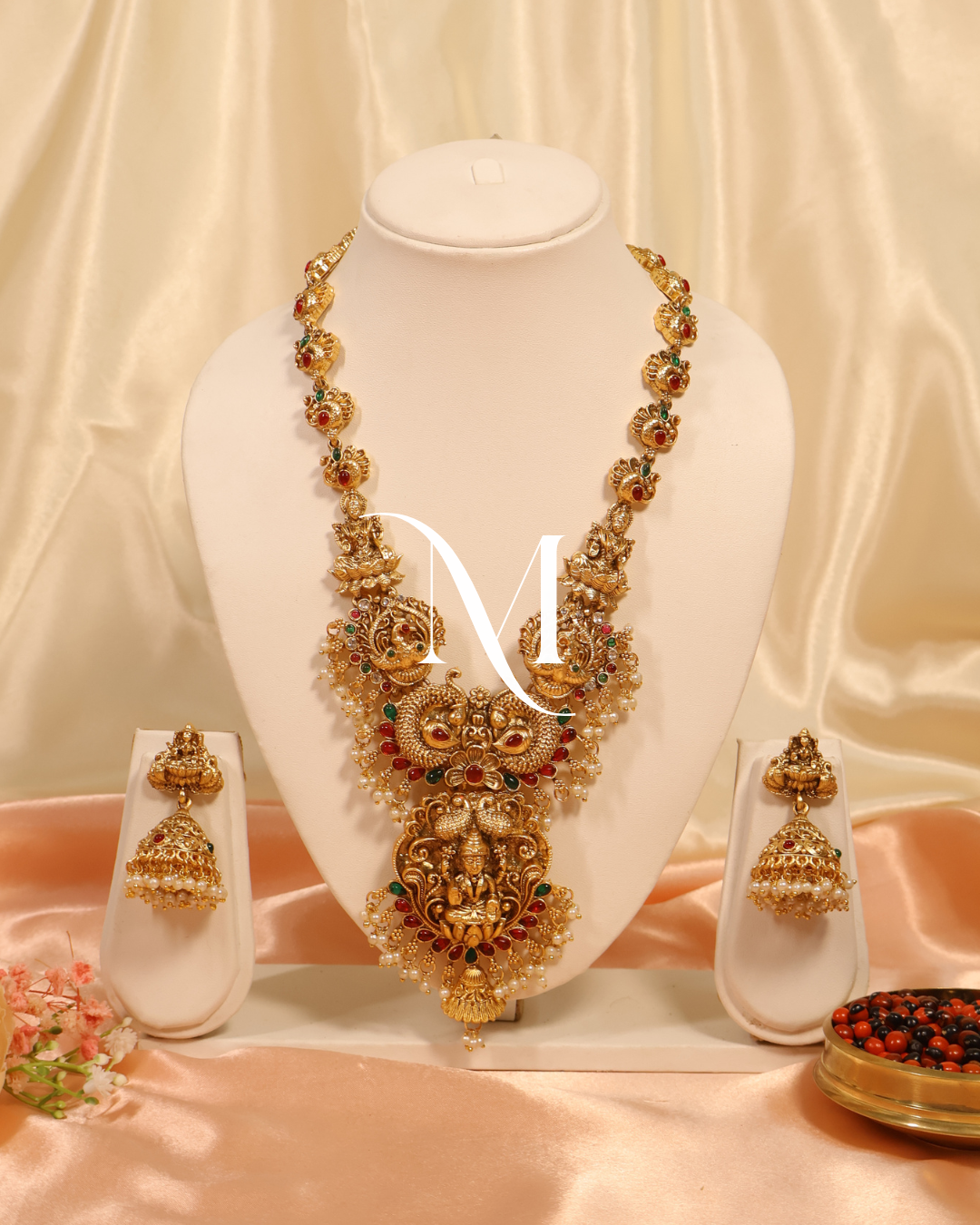 Bridal Legacy: Lakshmi & Yali Temple Haram Set