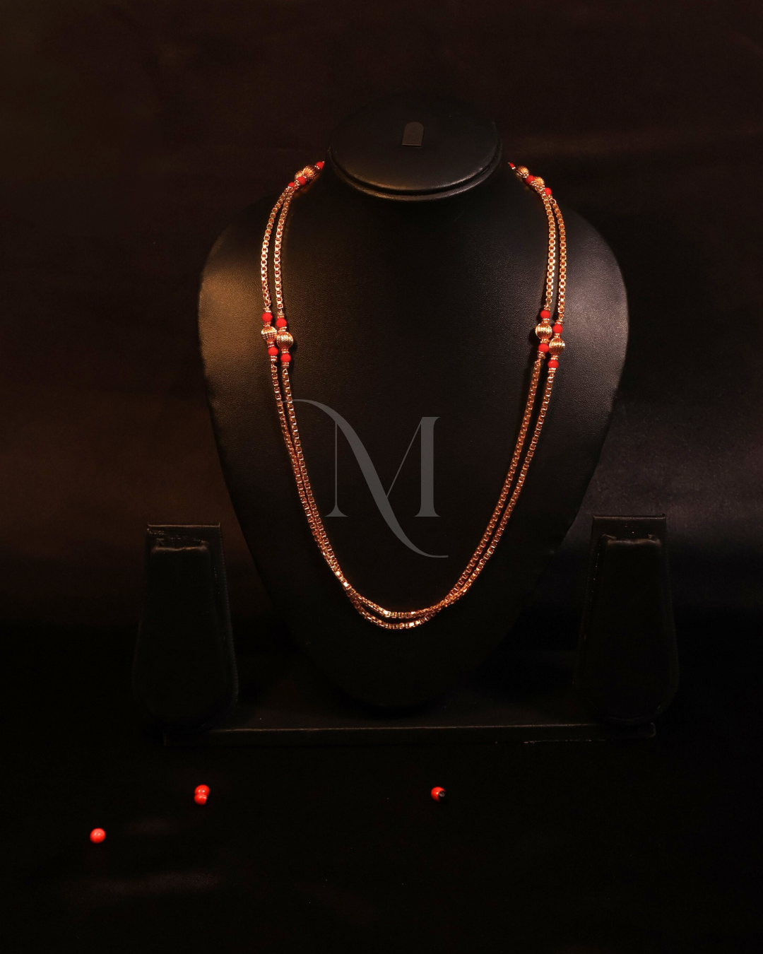Red Radiance: Minimal Dual-Chain Beaded Haram