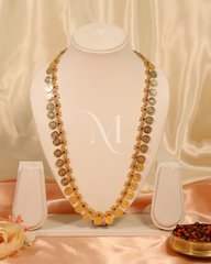 Divine Legacy: Lakshmi Coin Haram with Ruby Accents