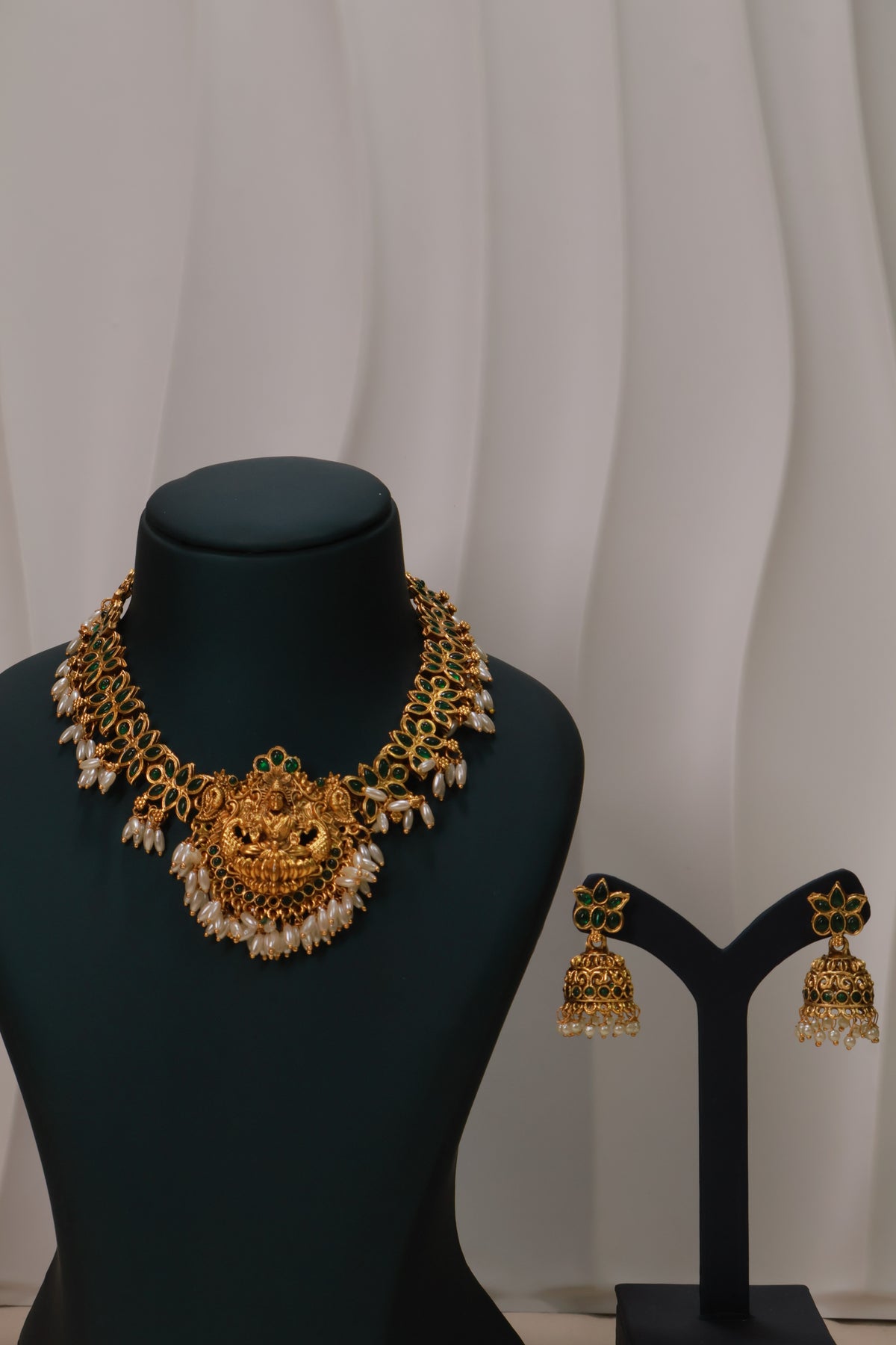 Divine Lakshmi Temple Necklace Set