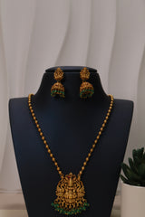 Antique Lakshmi Temple Pendant Necklace Set