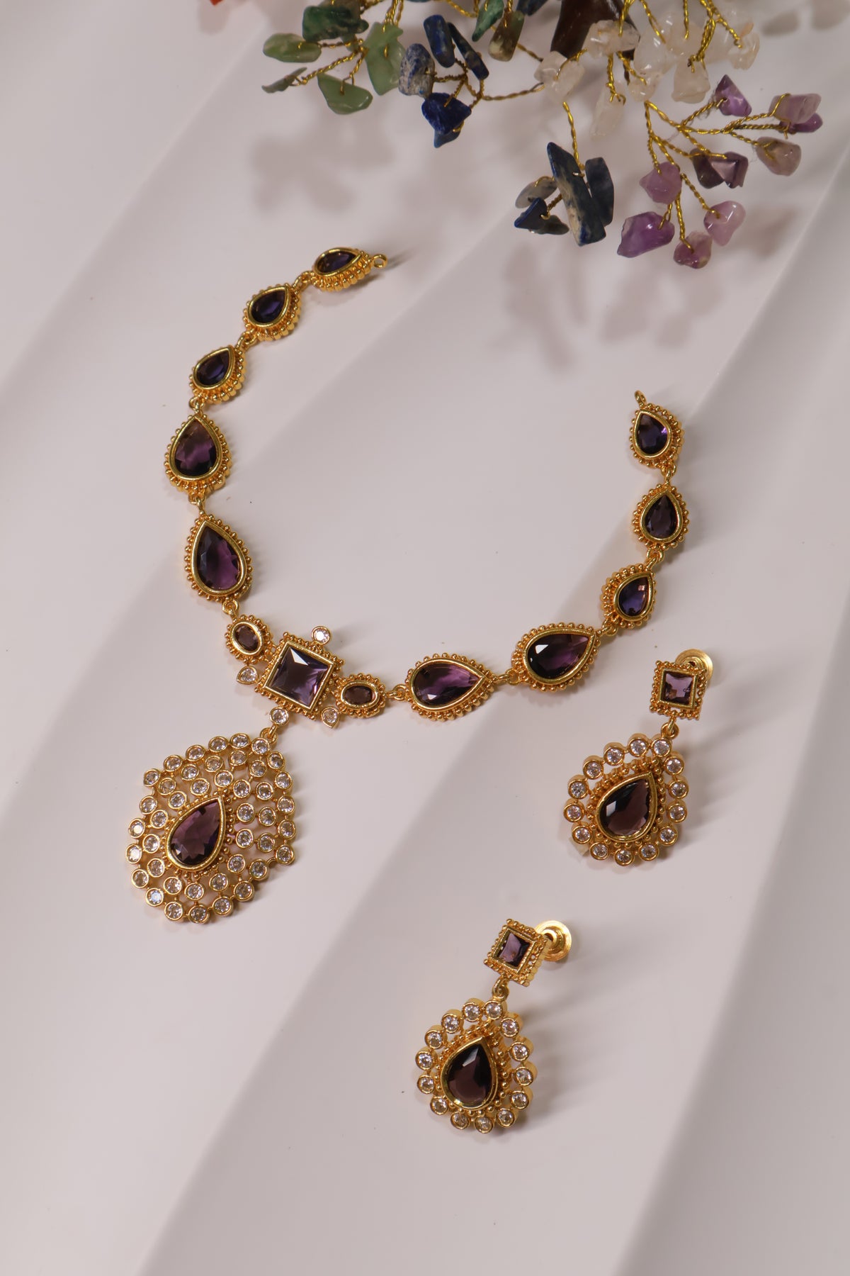 Amethyst Elegance Necklace Set